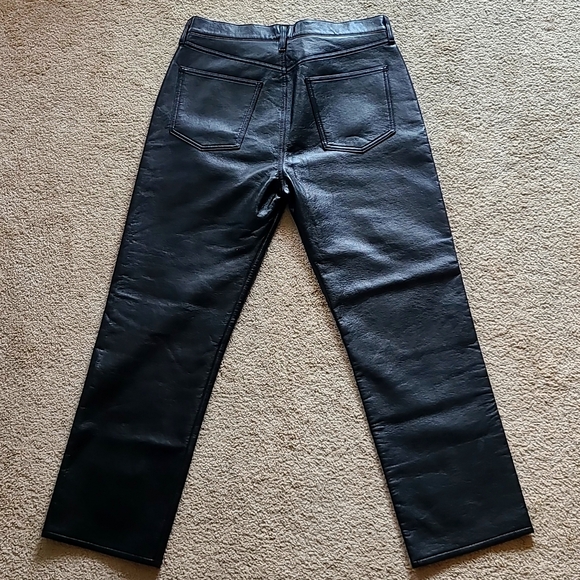 AGOLDE 90s Pinch Waist Recycled Leather High Waist Pants - Picture 4 of 7